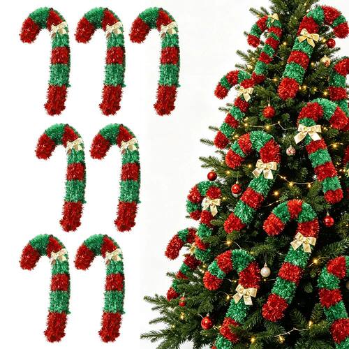 1/3Pcs Christmas Candy Cane Hanging Decor 44cm Pendant for X