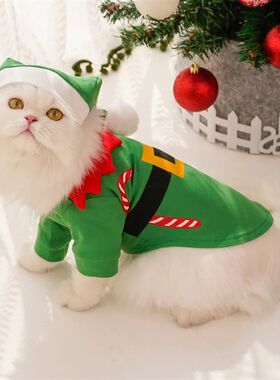 Cat Clothes Santa Claus Transformation Outfit Autumn and Win