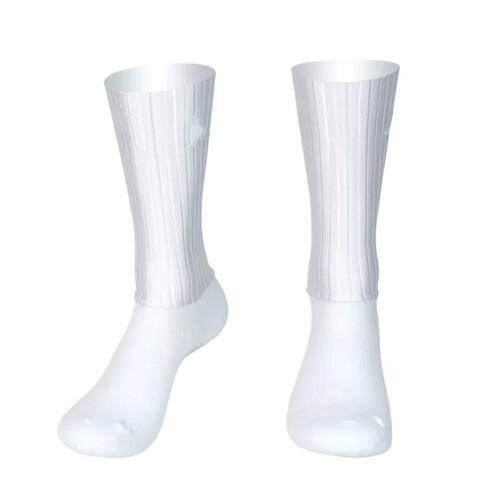 Aero Cycling Summer Anti Socks Whiteline Slip Silicone Socks