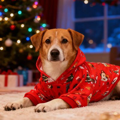 New Arrival Pet Christmas Hoodie Dog Holiday Clothes Festive
