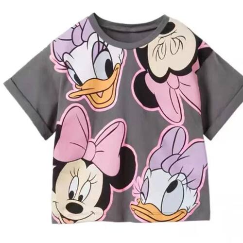 Minnie Print T-shirts For Girls New Summer Costume Short Sle