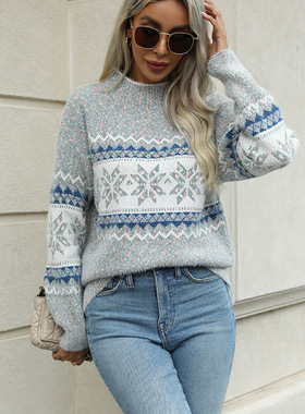 Chenille Christmas Sweater Autumn And Winter Half High Colla