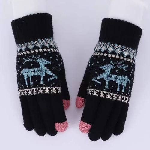 Thick Winter Warm and Cold Resistant Christmas Deer Knitted
