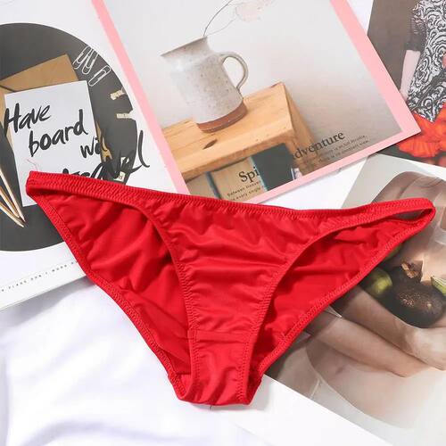 Sexy Men Low Waist Women Half-covered Buttocks Milk Silk Tri