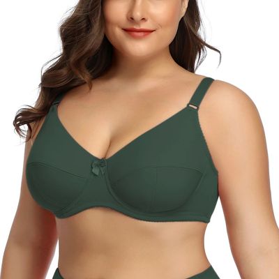 Plus Size Bras for Women Underwire Bra no Pad Thin Unlined L