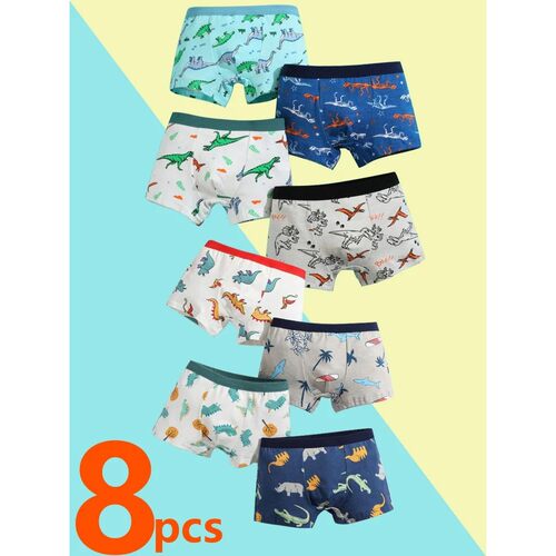 4/8 pcs Boys Boxer sets Briefs Kids Cotton Underwear Baby Un