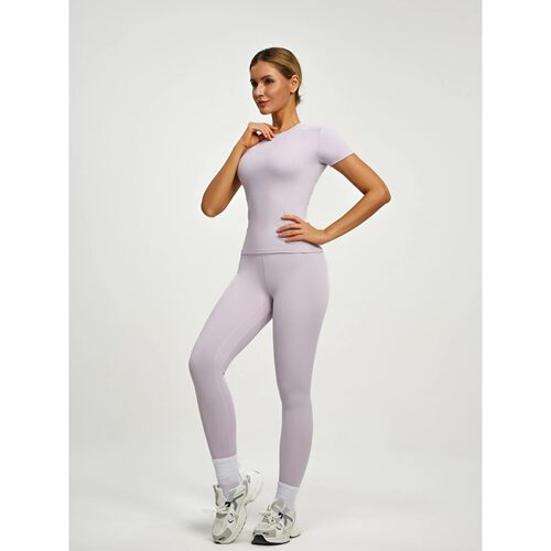 Fitfemme Women's Short Sleeve Yoga Outfit Set - Buttery Soft