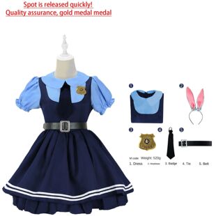 Girls Crazy Animal Judy Hopps Halloween Cosplay Costume For