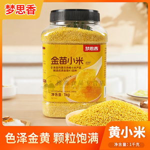 梦思香金苗小米早餐煮粥饭1kg罐装山东农家黄小米粥粮食五谷杂粮