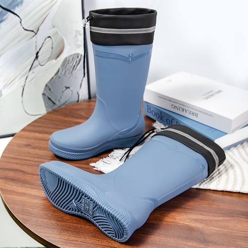 德国品质雨鞋女时尚款外穿新款雨靴厚底防滑中筒水鞋保暖加可拆棉