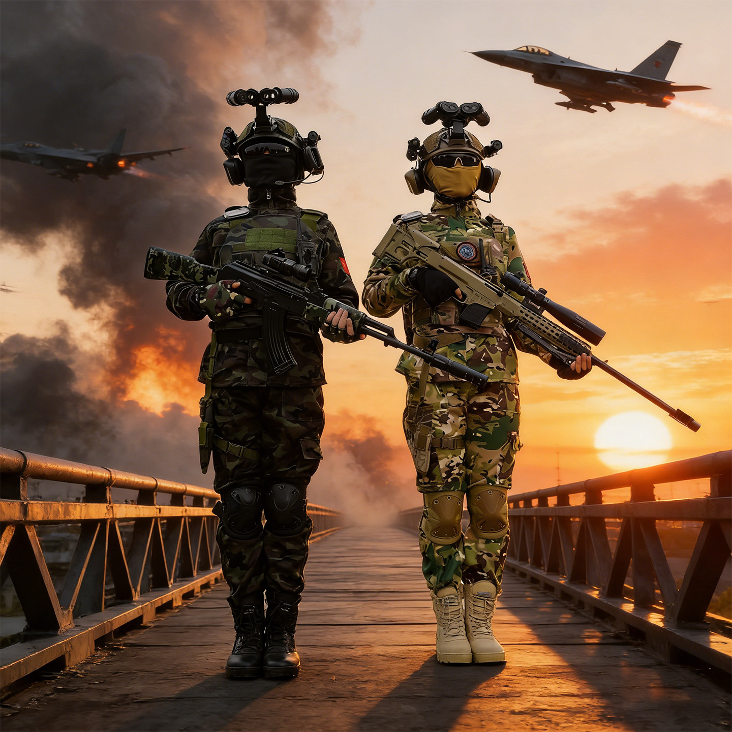 儿童迷彩服套装男女童户外战术特种兵长袖军训服表演服迷彩演出服