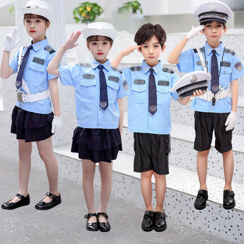 儿童警察服演出服小警官服