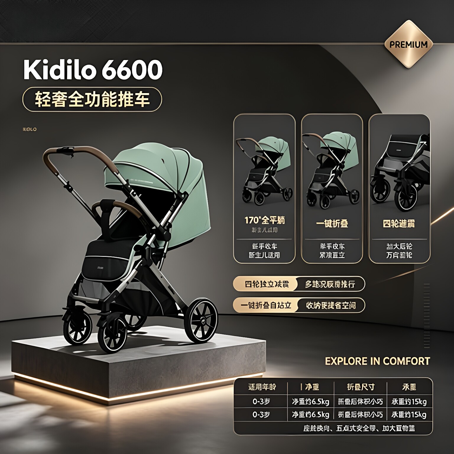 【轻便可折叠】双向手推车