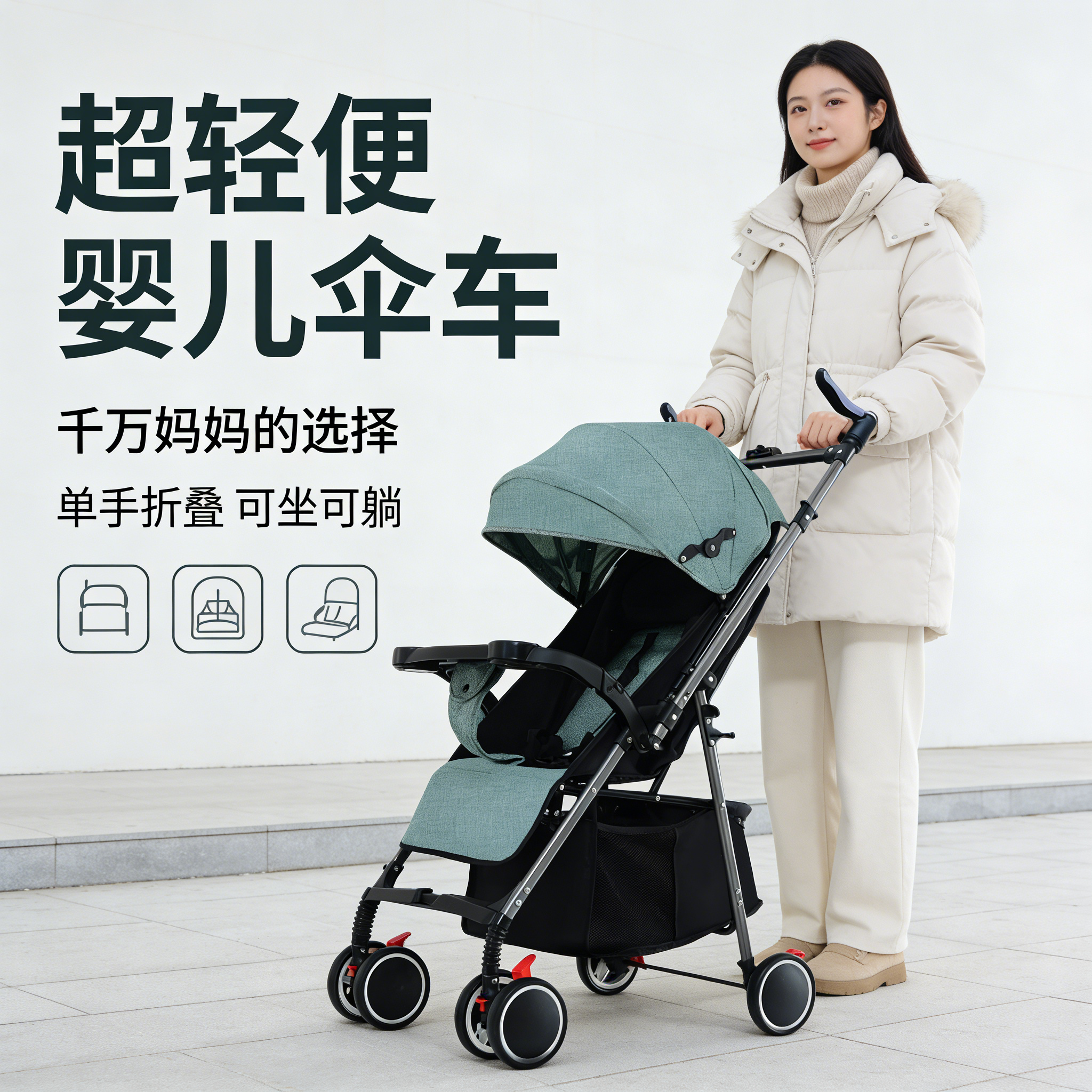 2025新款婴儿推车超轻便携可坐躺