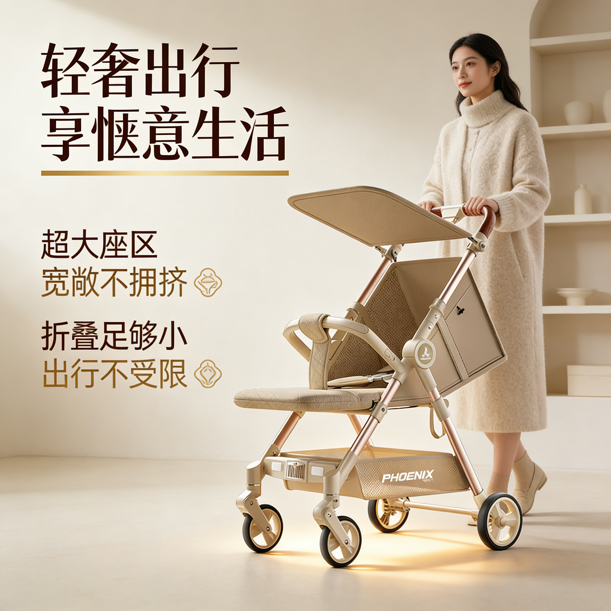 【百娃】2026新款遛娃神器口袋车