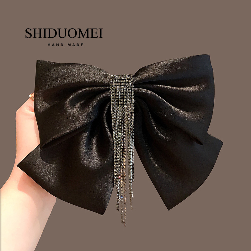 奢华水钻流苏蝴蝶结发夹2023年