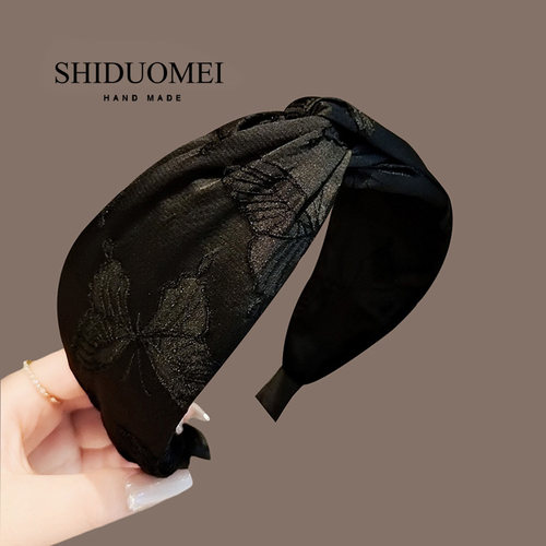 发箍女高级感宽边打结头箍