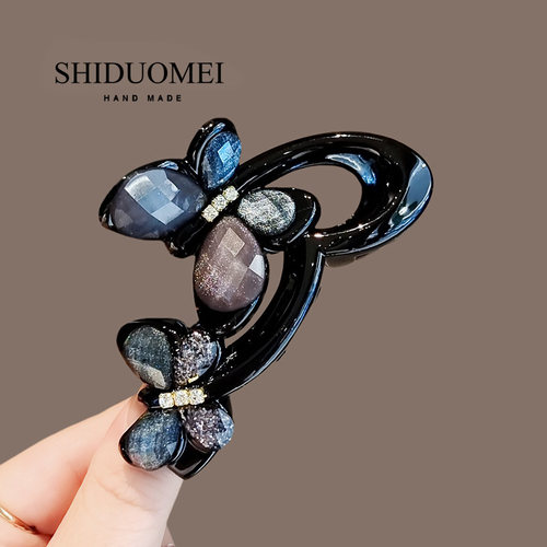 细闪高级感水钻蝴蝶抓夹中号