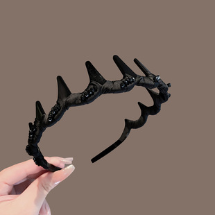 手作高级感碎发带齿发箍气质高颅顶头箍前额碎发整理头箍发卡头饰