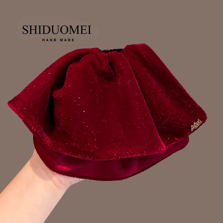 法式复古红色丝绒裙摆马尾夹气质显发量多优雅半扎发鲨鱼夹头饰,饰品/流行首饰/时尚饰品新,发饰,淘宝优惠券,粉丝福利购,淘宝优惠卷