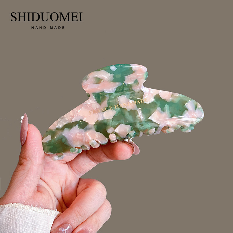 法式高级醋酸大号发夹后脑勺抓夹