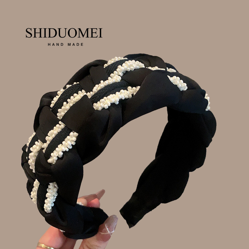 宽边秋冬高颅顶发箍女