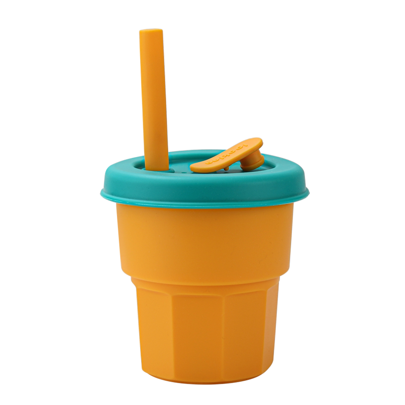 儿童吸管杯硅胶水杯学饮网红ins