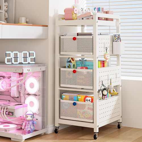 可移动书架落地书包置物架学生宿舍桌下放置神器儿童书桌旁收纳架