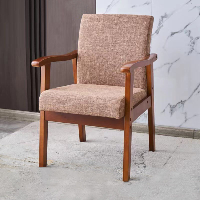 实木椅子靠背扶手椅电脑书桌椅家用单人沙发椅舒服久坐懒人麻将椅