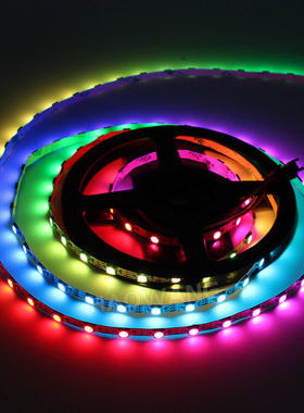 SK6812全彩灯条5V窄板4MM3535单点单控60灯内置IC驱动LED幻彩灯带
