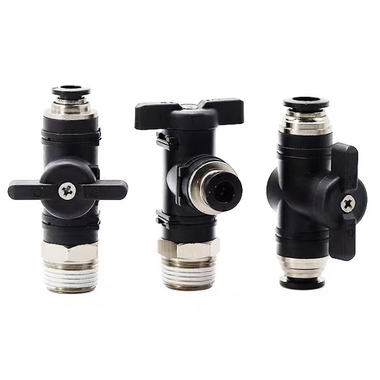 气动快速快插手阀开关阀BUC-08 软管直通阀开关BUC-04/06/10