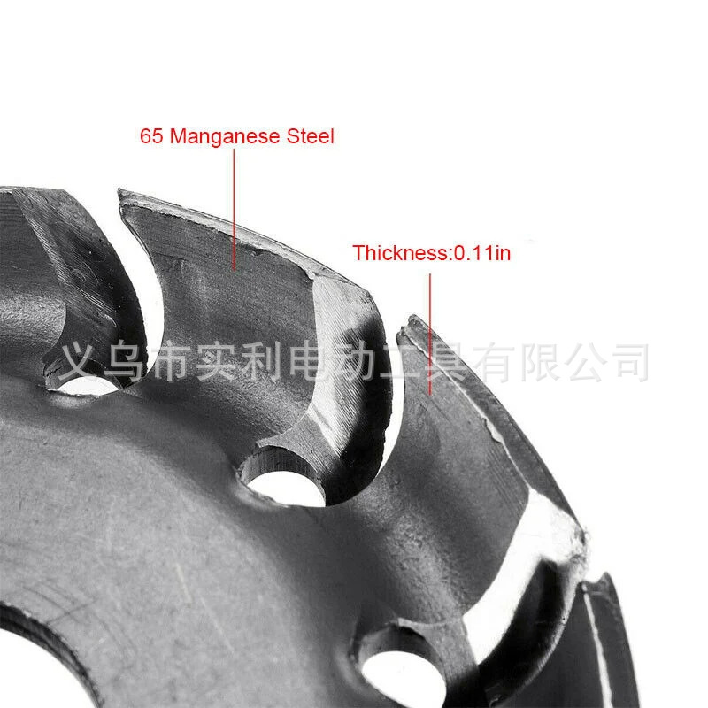 跨境热销 12齿木刻盘锰钢22mm镗孔磨光机 125角磨光机用木刻锯片