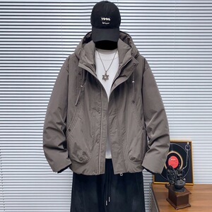冬季新款韩版男士立领羽绒服百搭潮流时尚工装简约鸭绒保暖羽绒衣