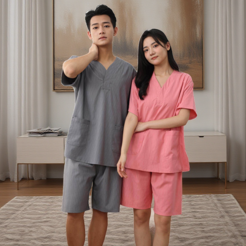 竹节棉汗蒸服男女情侣套装25新款按摩服桑拿艾灸衣服洗浴足疗浴服,居家布艺,汗蒸服,淘宝优惠券,粉丝福利购,淘宝优惠卷