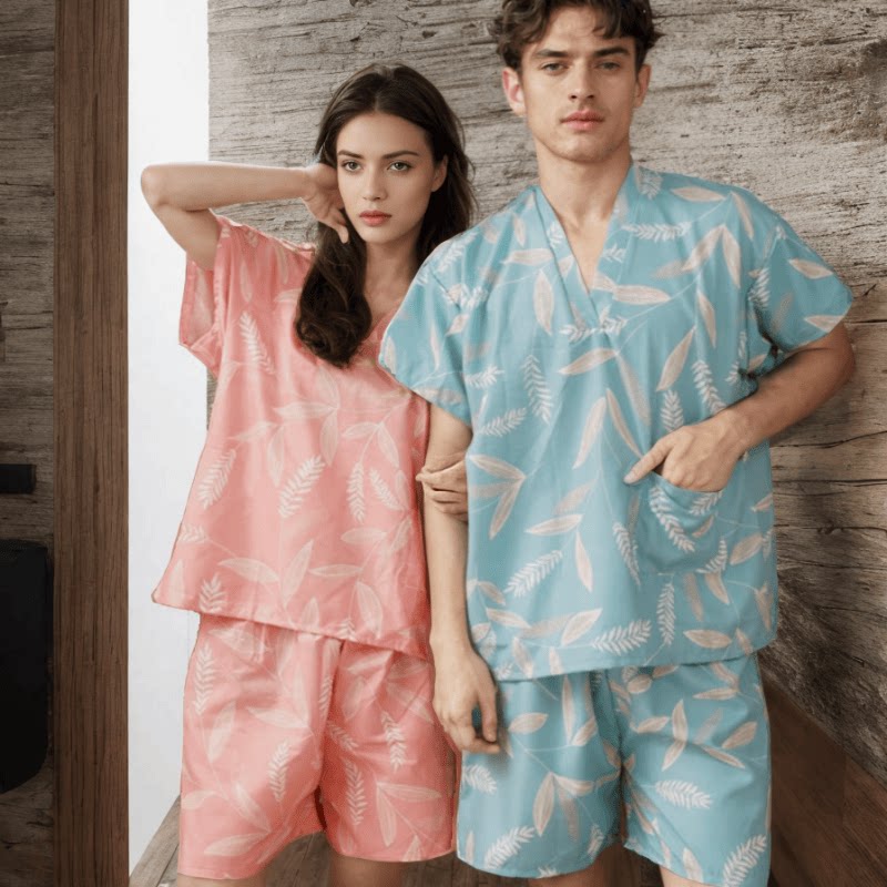 全新一次性浴服汗蒸服纯棉桑拿服情侣装男洗浴中心大码按摩客人服