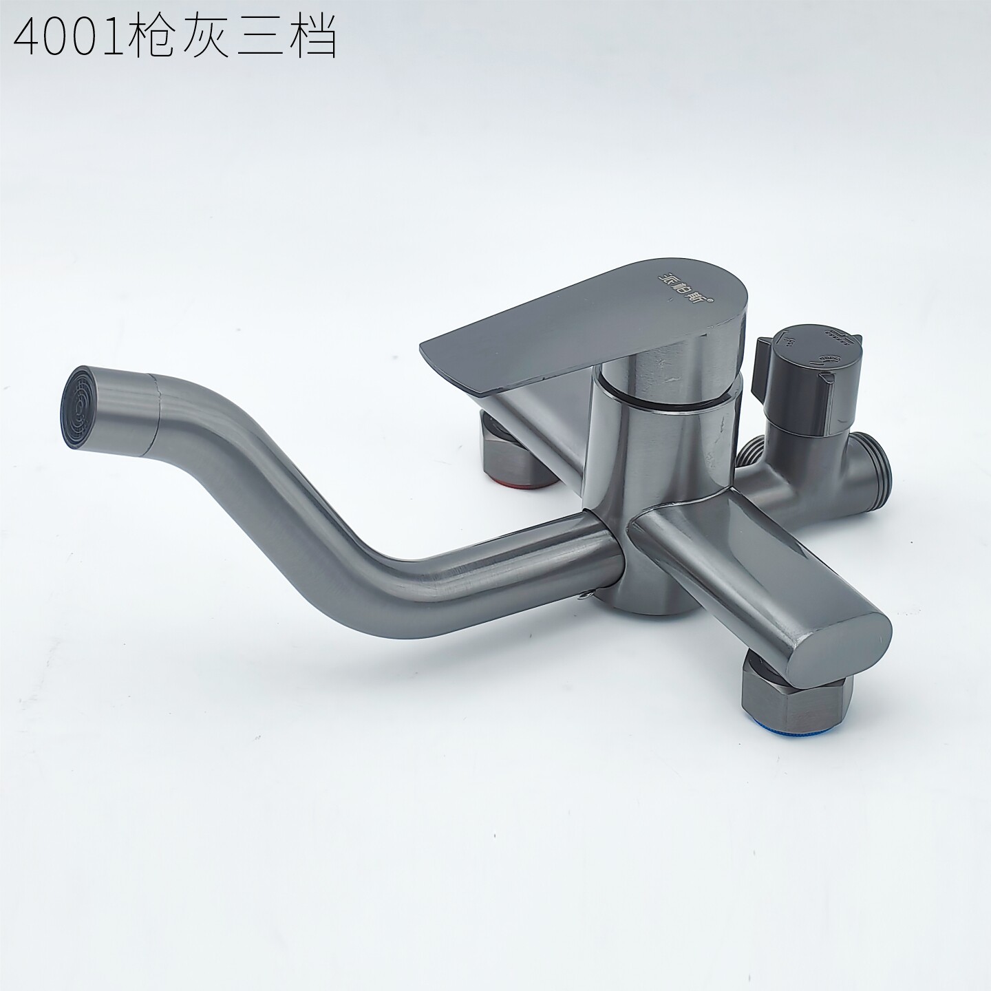 4001电镀三档浴缸龙头壁挂式淋浴龙头低奢质感花洒主体入墙式