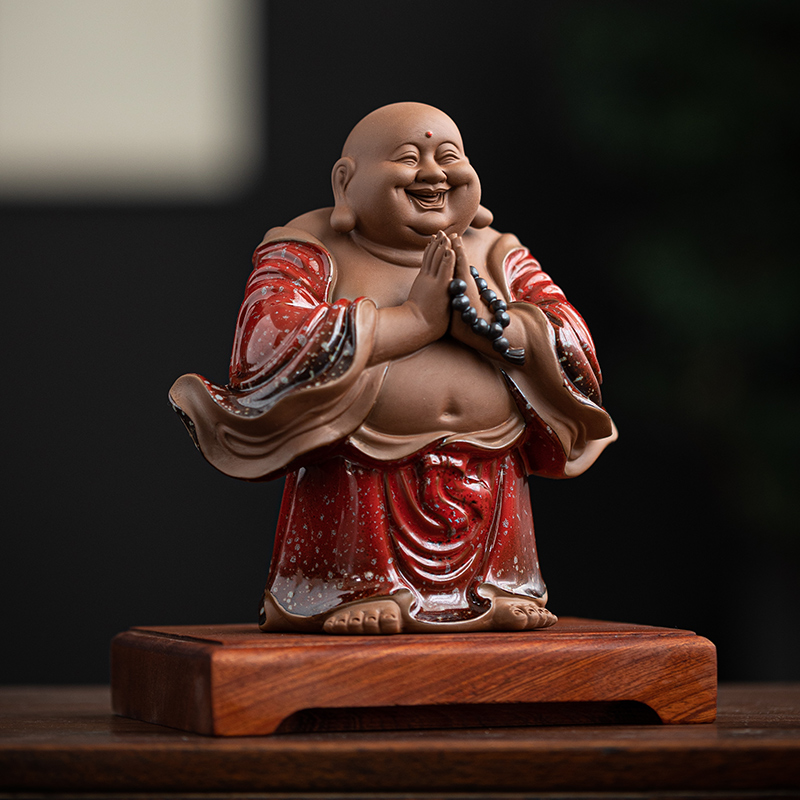 弥勒佛客厅玄关办公室桌面装饰品