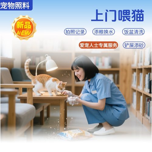 上门喂猫遛狗铲屎官出门出差旅游过年回老家喂养陪玩