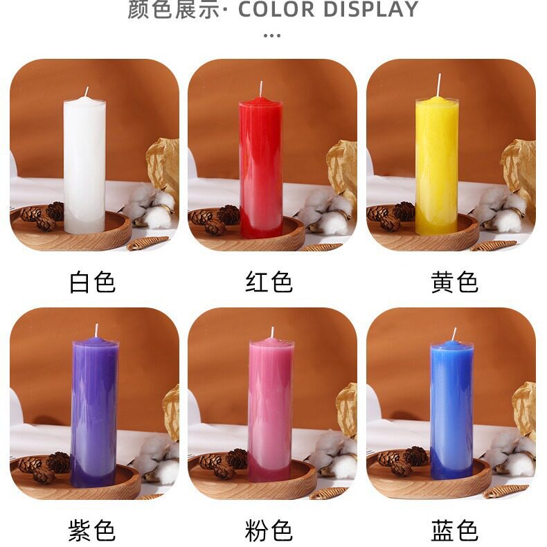 彩色特粗持久燃烧红白蜡烛  家用应急照明防风供佛跨境