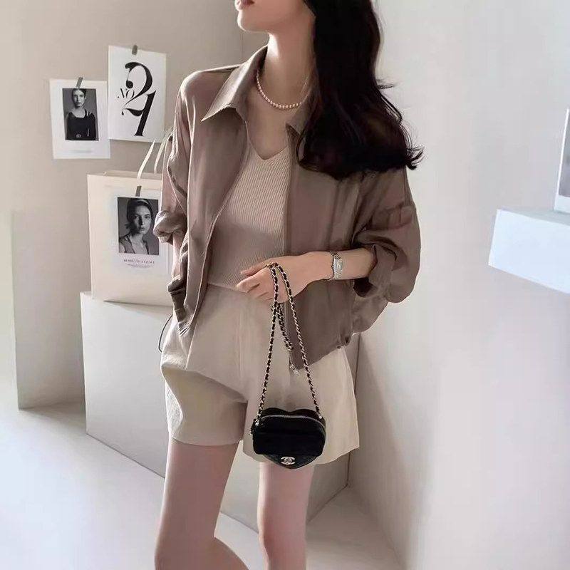 韩系短款防晒衣外套女薄款高级感百搭抽绳休闲夹克上衣2024新款潮,女装/女士精品,时尚防晒服,淘宝优惠券,粉丝福利购,淘宝优惠卷