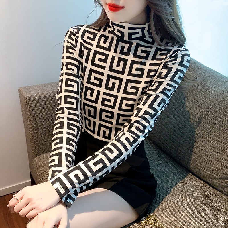 新款长袖t恤上衣内搭显瘦小衫ins