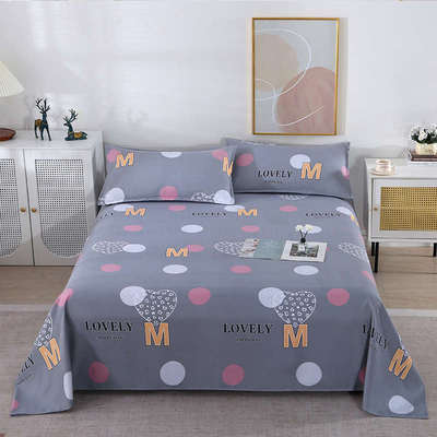 加厚床单单件1.5单双人学生宿舍被单枕套三件套非100纯棉全棉四季