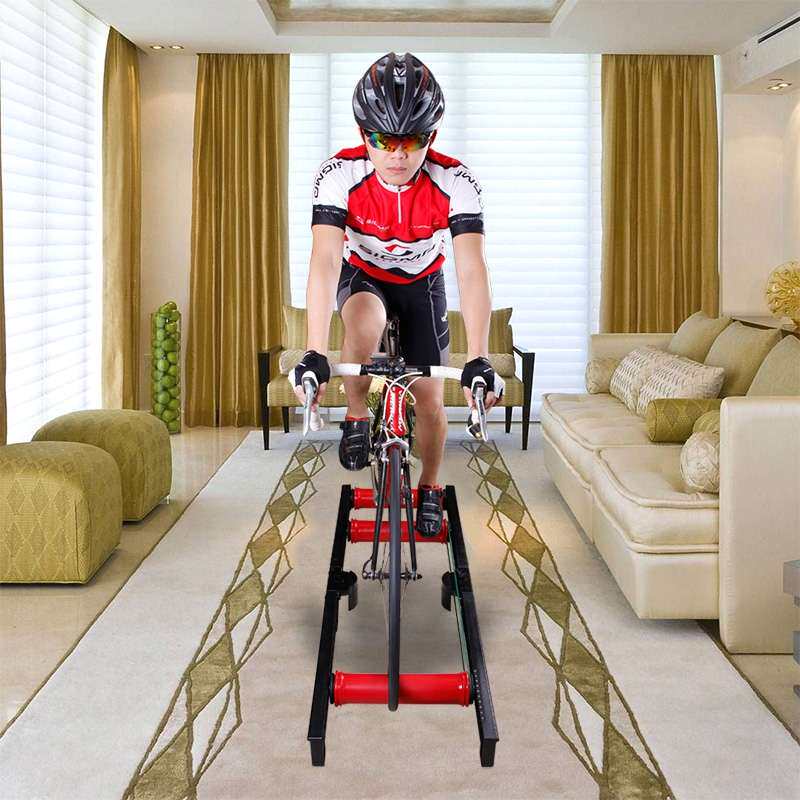 DEUTER对折式静音公路山地自行车室内滚筒骑行台健身训练架停车架