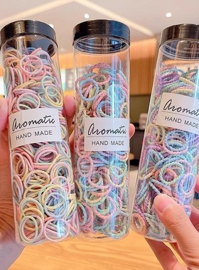 拇指发圈儿童黑色橡皮筋女扎头发圈高弹力耐用不伤头发绳简约头绳