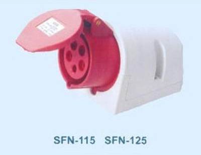 SFE工业插座SFN-125 32A 五极明装插座 IP44 五芯插座 380V