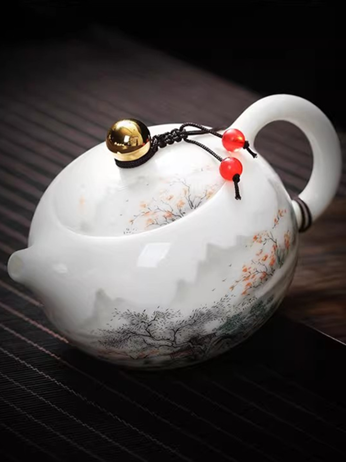 茶壶羊脂玉西施陶瓷泡茶壶家用白瓷单壶功夫茶杯茶具套装高端德化
