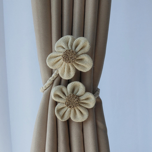 花朵窗帘扣绑带一对装客厅轻奢高档扎束带可爱扣环收拢夹装饰点缀