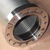 不锈钢304 316L真空波纹管CF真空法兰柔性软管氦气已检漏