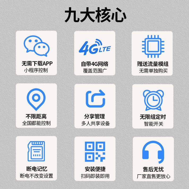 智能控制面板0A远程开IZM关座家用电户外1定时自动断保插护器4G手