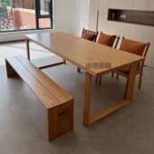 实木餐桌去客厅化书桌工作台大桌原木饭桌白蜡木大板桌樱桃木桌子